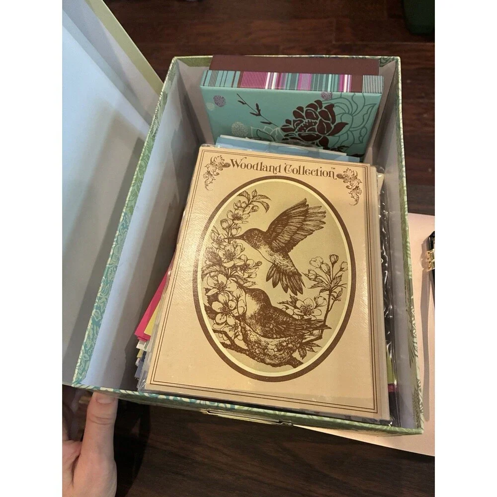 Mega Stationery Lot Vintage Greeting Cards Paula Scaletta Box Punch Studio Lot